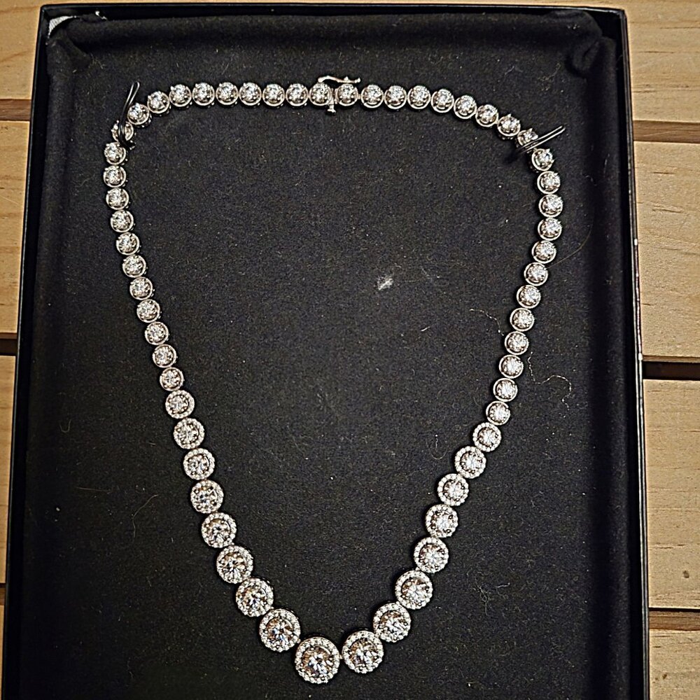 925 A/c cz necklace